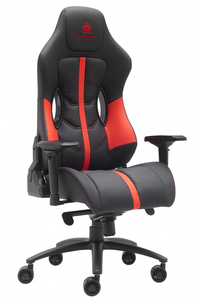 Кресло Everprof Jaguar Экокожа Красный/Черный