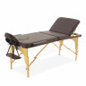 Массажный стол складной MED-MOS JF-AY01 3-х секционный, деревянная рама, коричневый